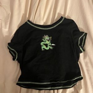 SHEIN Cropped Ringer Tee